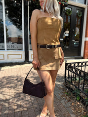 Cami Brown Suede Shoulder Bag