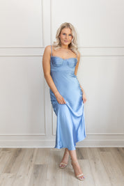Ella Satin Midi Dress