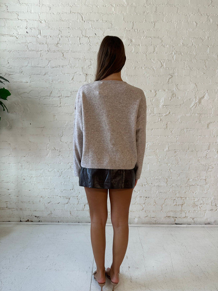 Teddy Beige Knit Button Down Cardigan