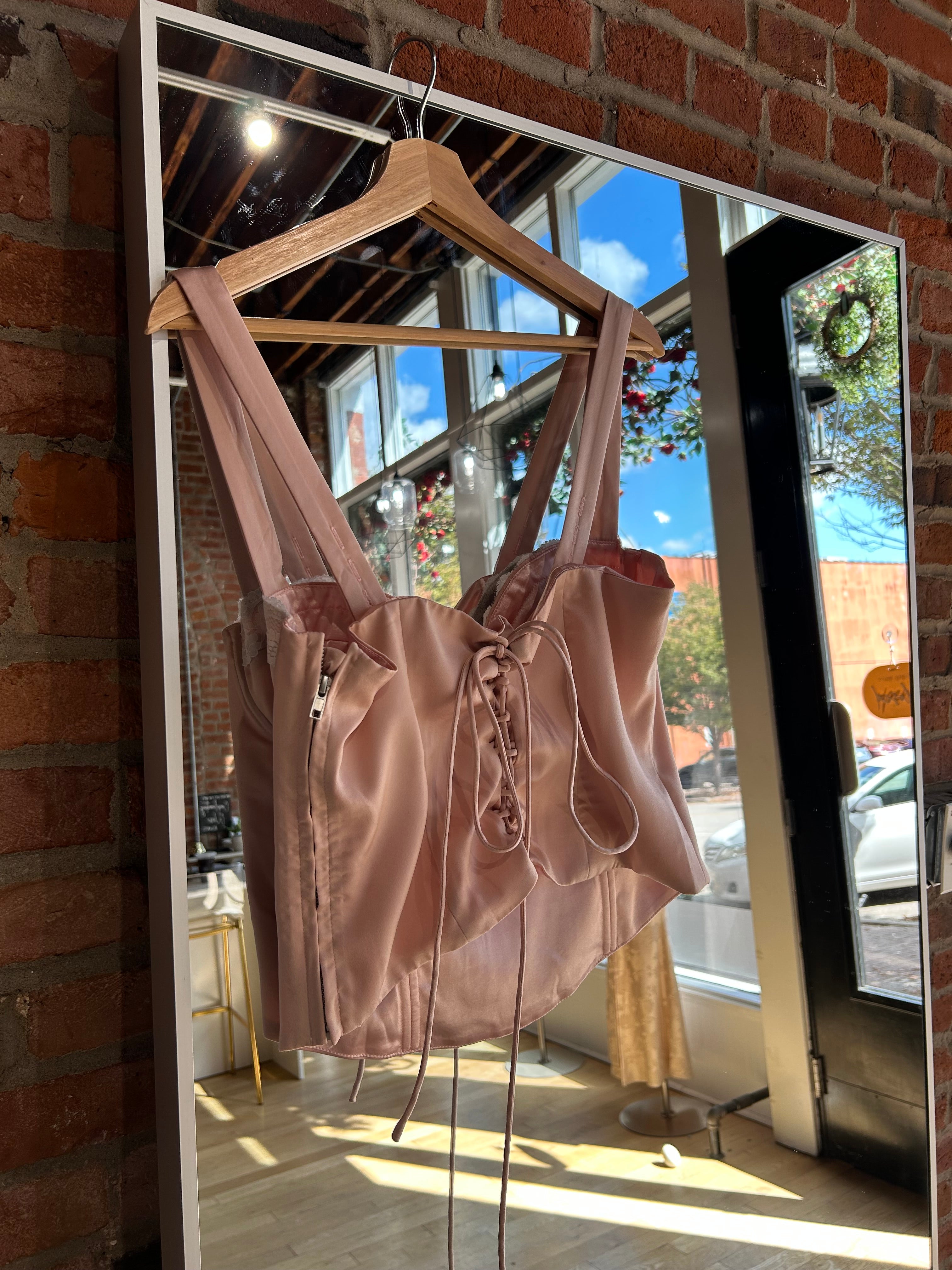 Amalia Lace Trim Bustier Top