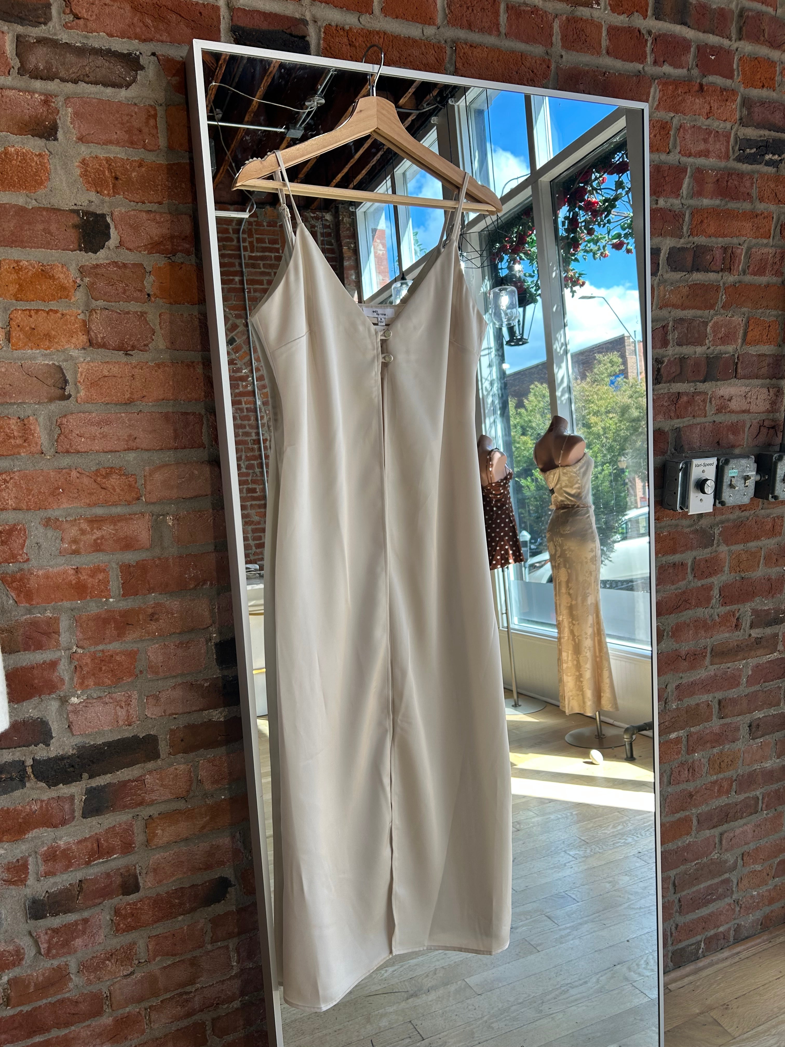 Maeve Satin Button Front Duster Top