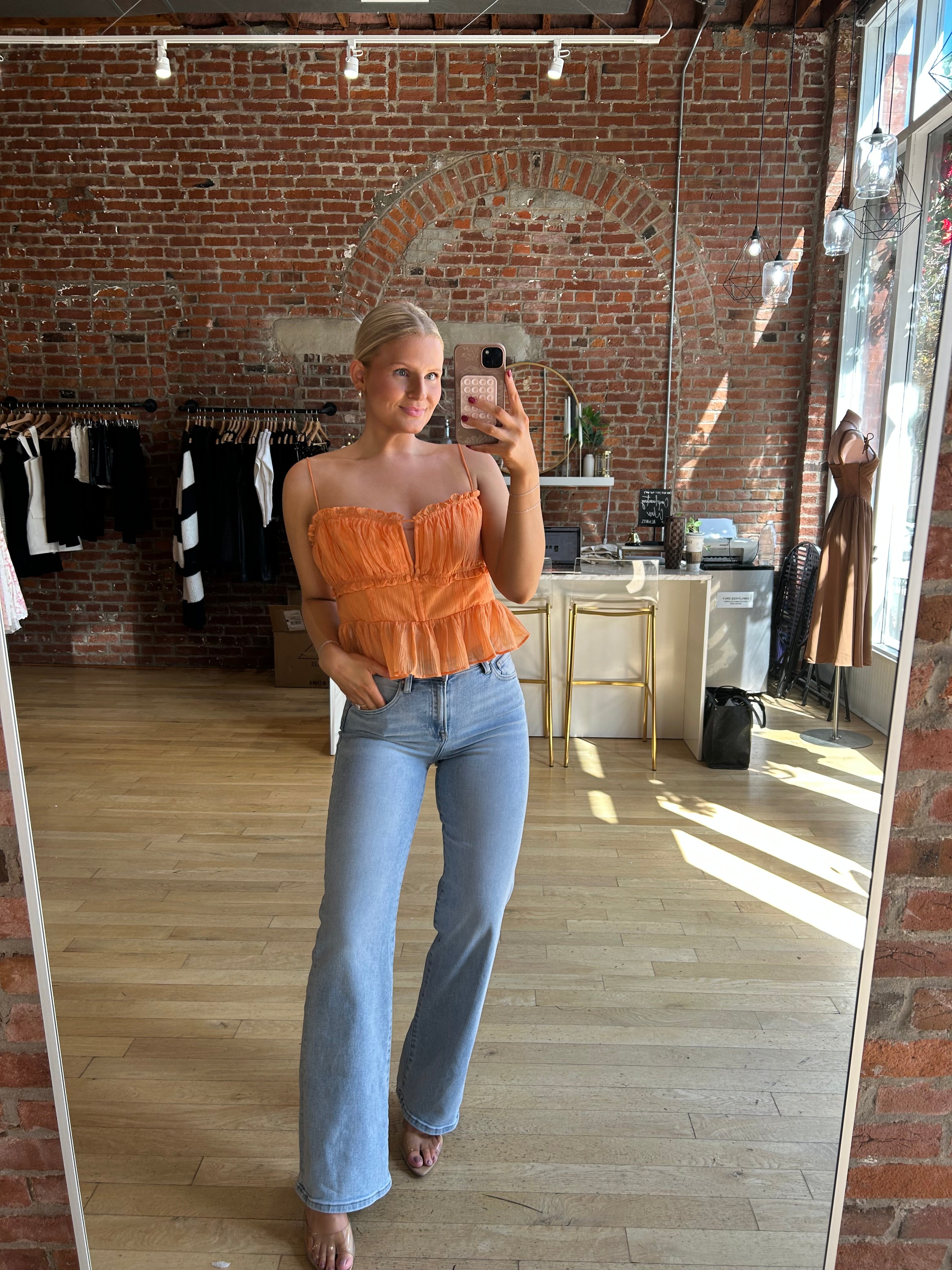 Savanah Smocked Peplum Top