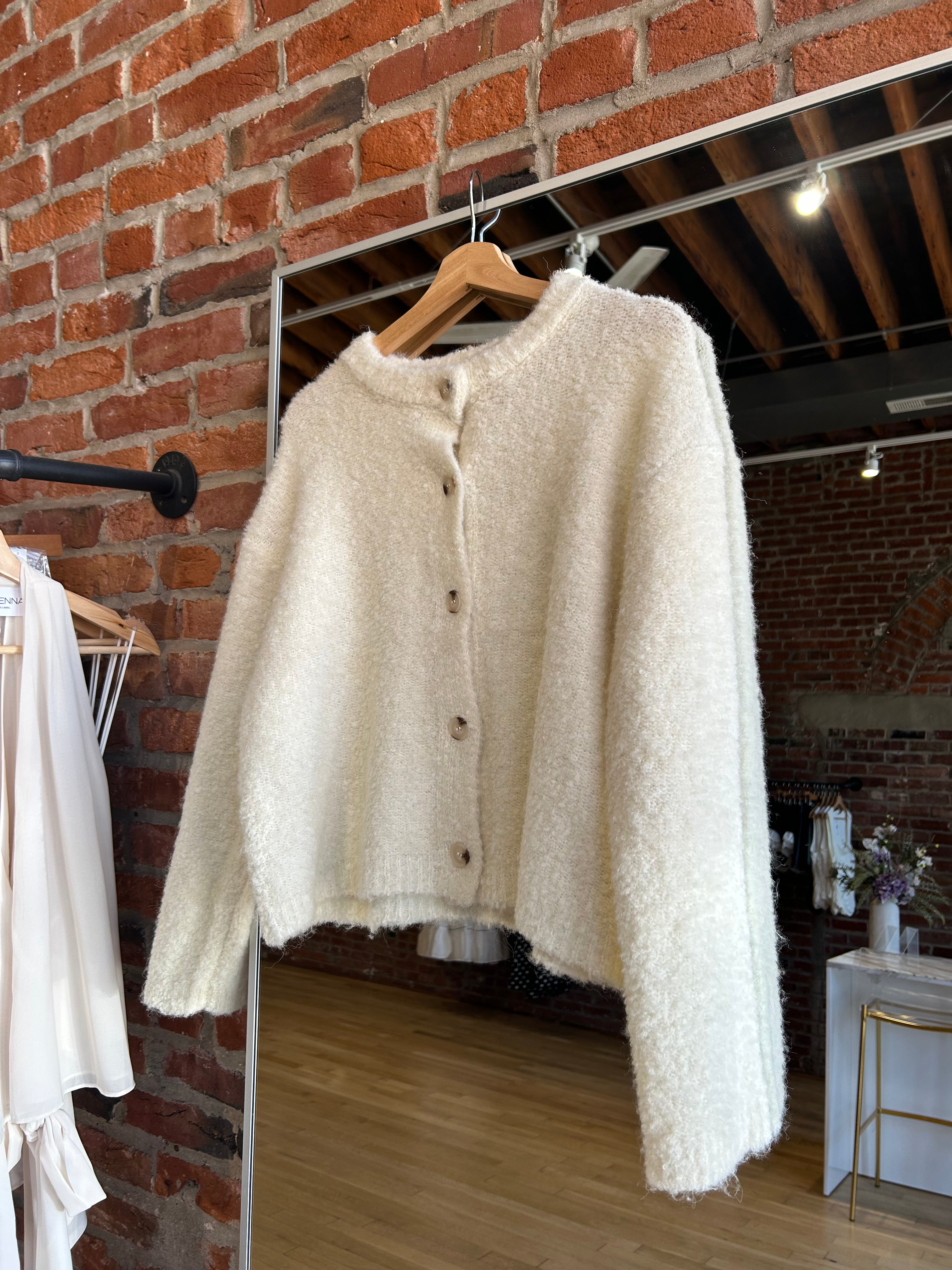 Elsie Oatmeal Long Sleeve Cardigan