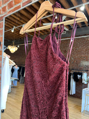 Giselle Chocolate High Neck Maxi Dress