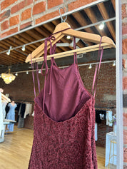 Giselle Chocolate High Neck Maxi Dress