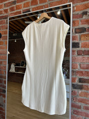 Laura Cream Knit Cap Sleeve Mini Dress