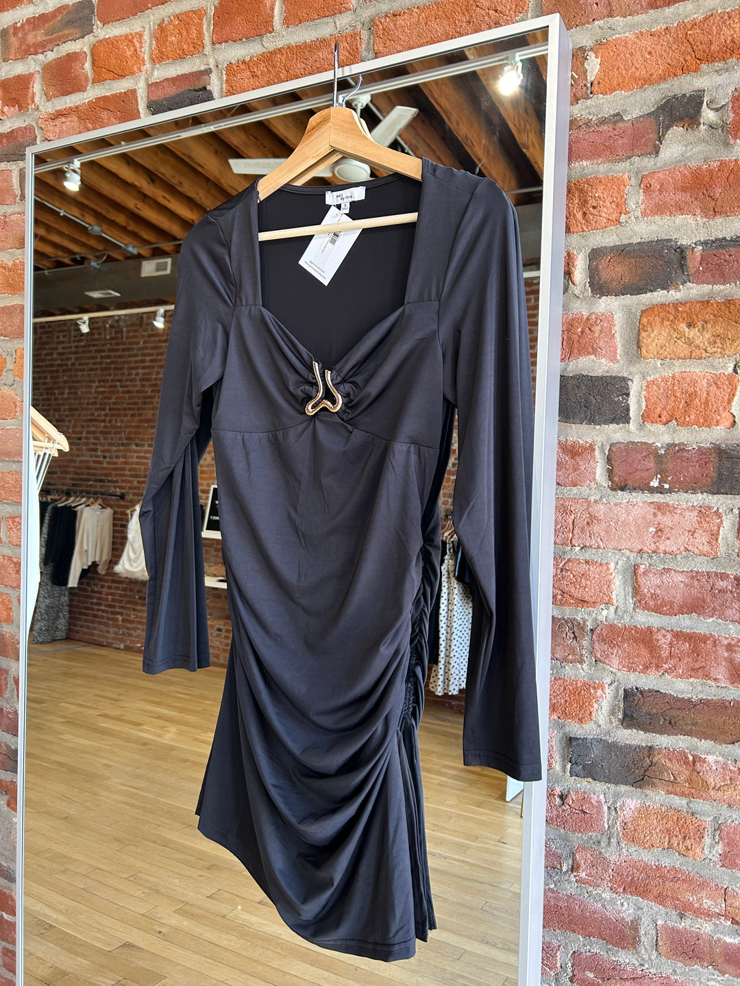mini black sheer dress Black Velvet Mini Dress main image 1