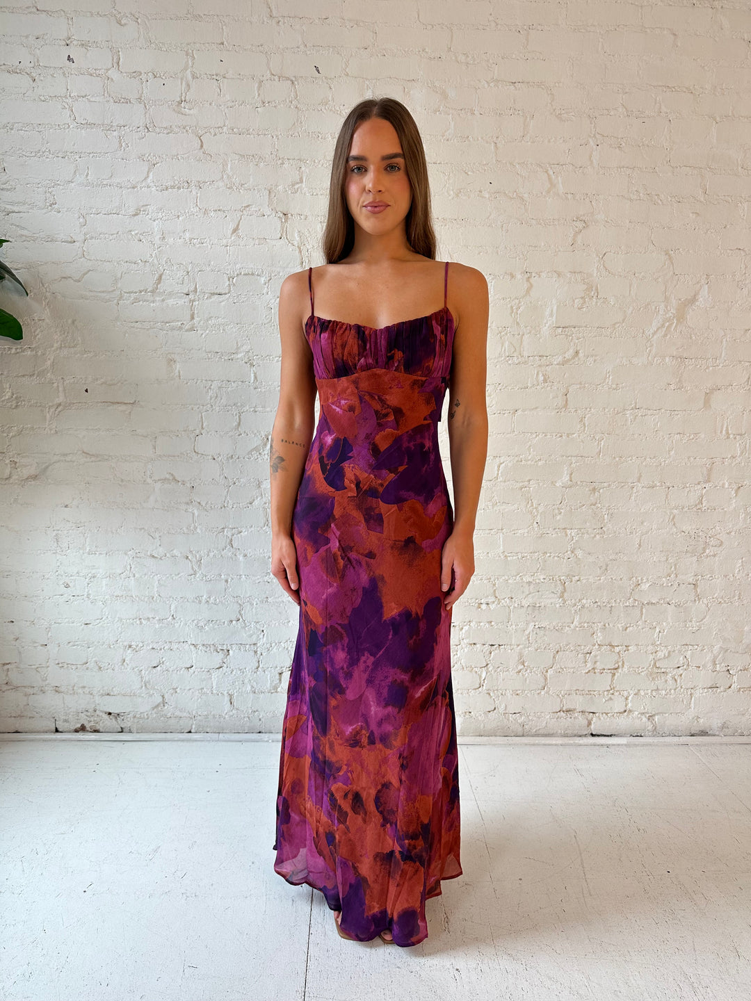 Sandra Dark Floral Maxi Dress