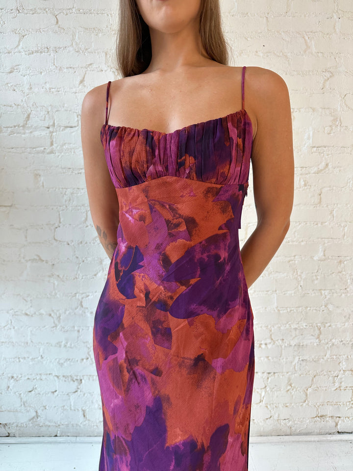 Sandra Dark Floral Maxi Dress