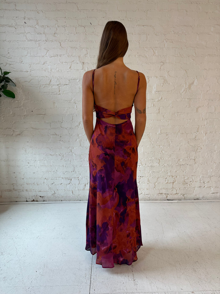 Sandra Dark Floral Maxi Dress