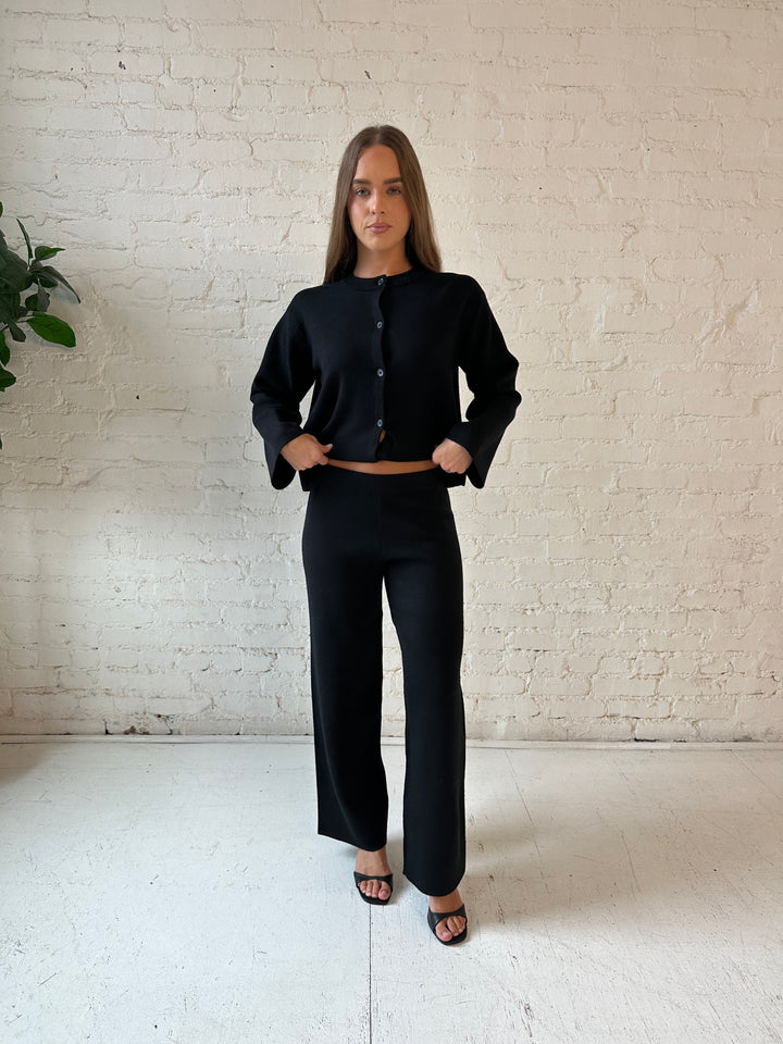 Delaney Black Two Piece Lounge Set