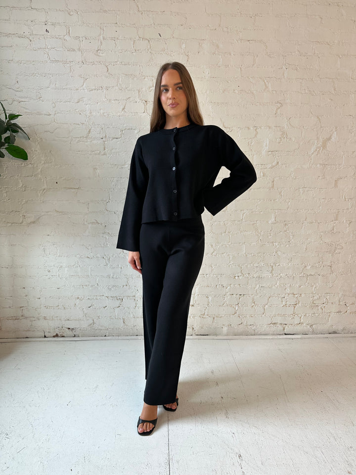 Delaney Black Two Piece Lounge Set