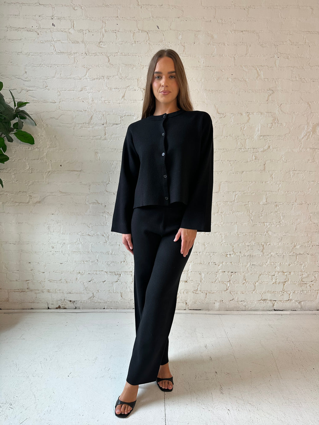 Delaney Black Two Piece Lounge Set