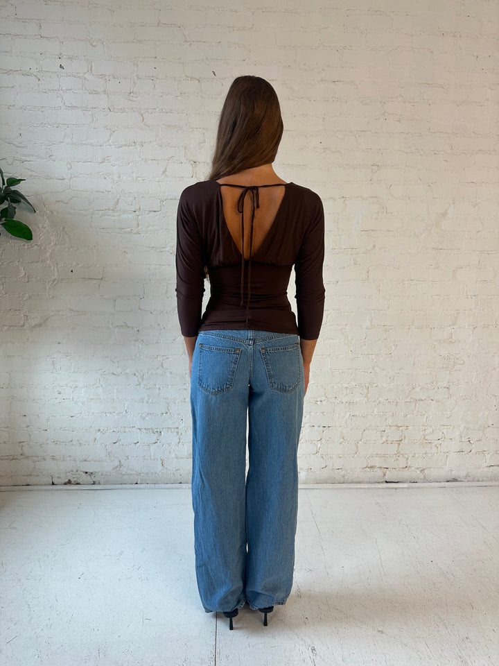 Joanna Brown 3/4 Sleeve Top