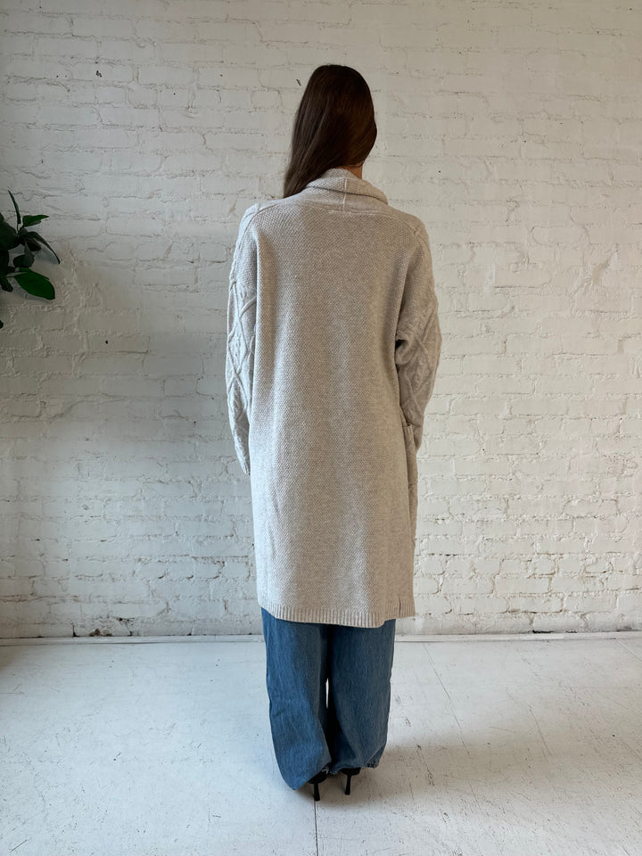 Jalen Oatmeal Textured Cardigan