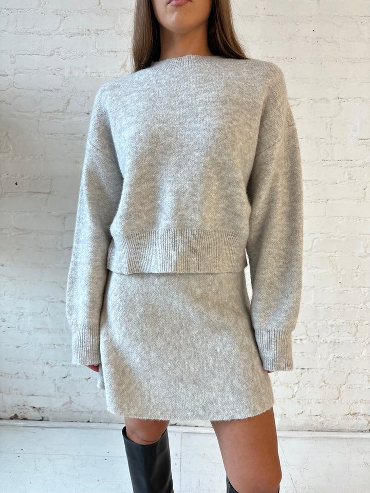 Mikayla Oatmeal Sweater Skirt Set