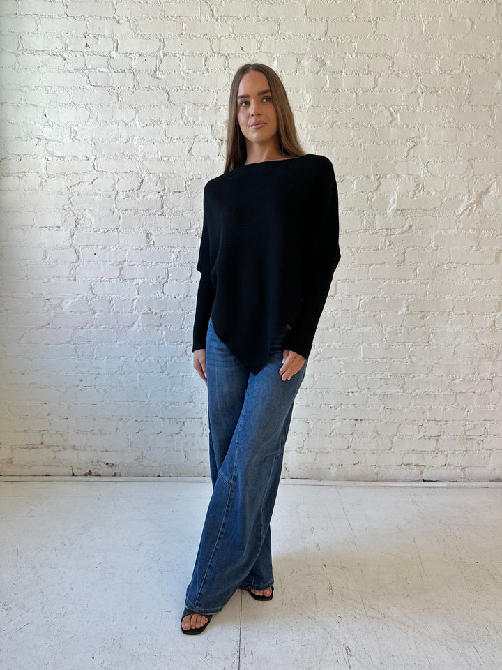 Jocelyn Dolman Sleeve Sweater- Black