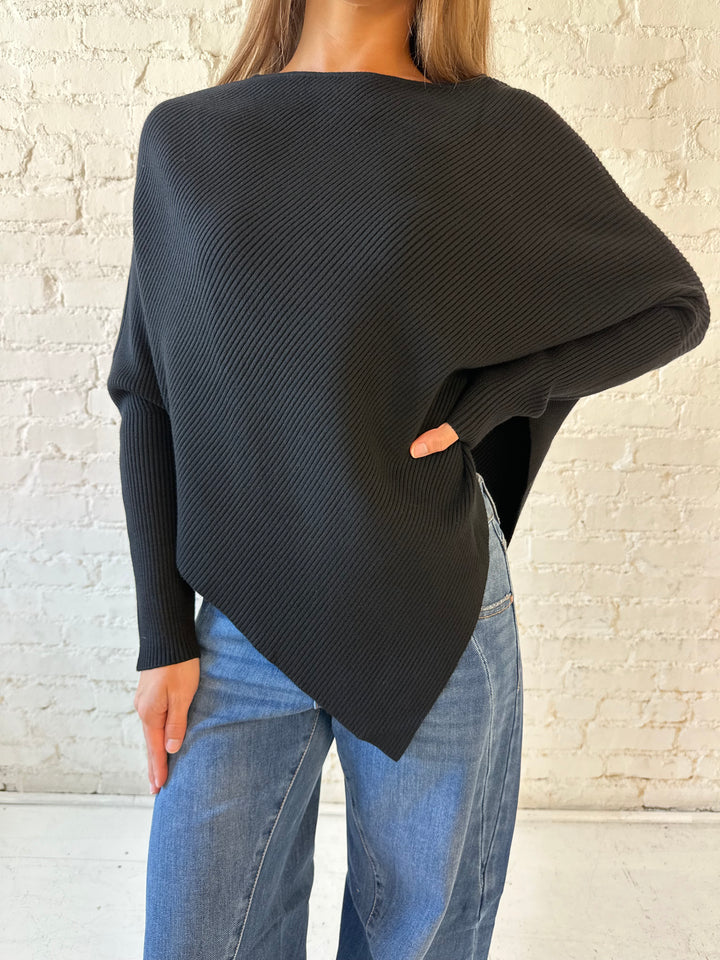 Jocelyn Dolman Sleeve Sweater- Black