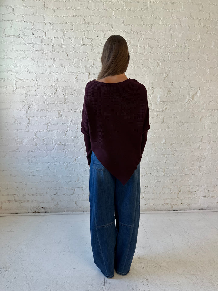 Jocelyn Dolman Sleeve Sweater- Wine
