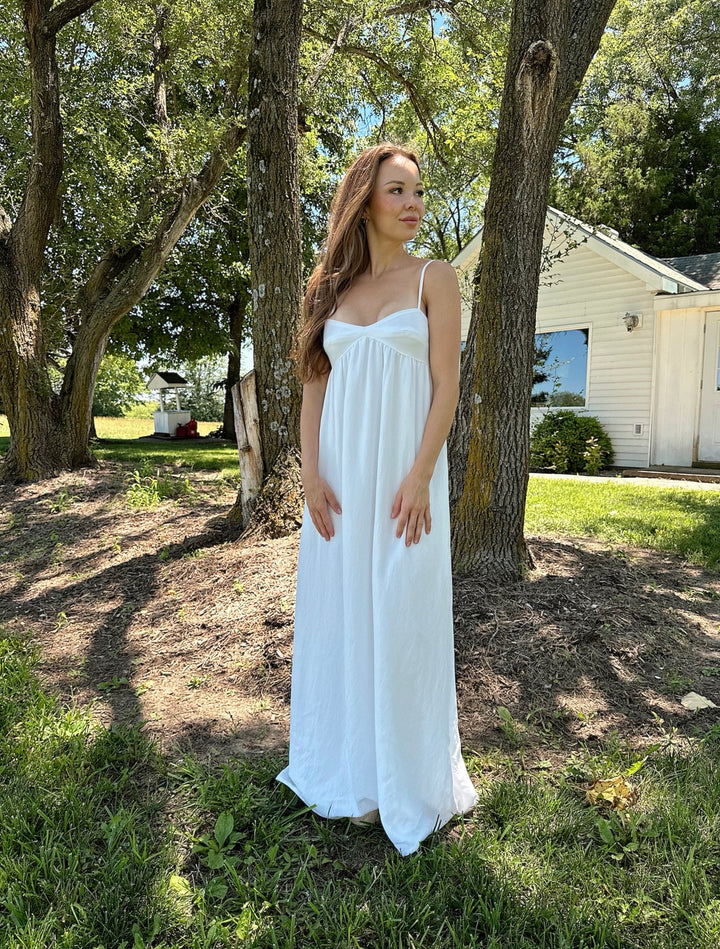Olsen Sweetheart Maxi Dress- White