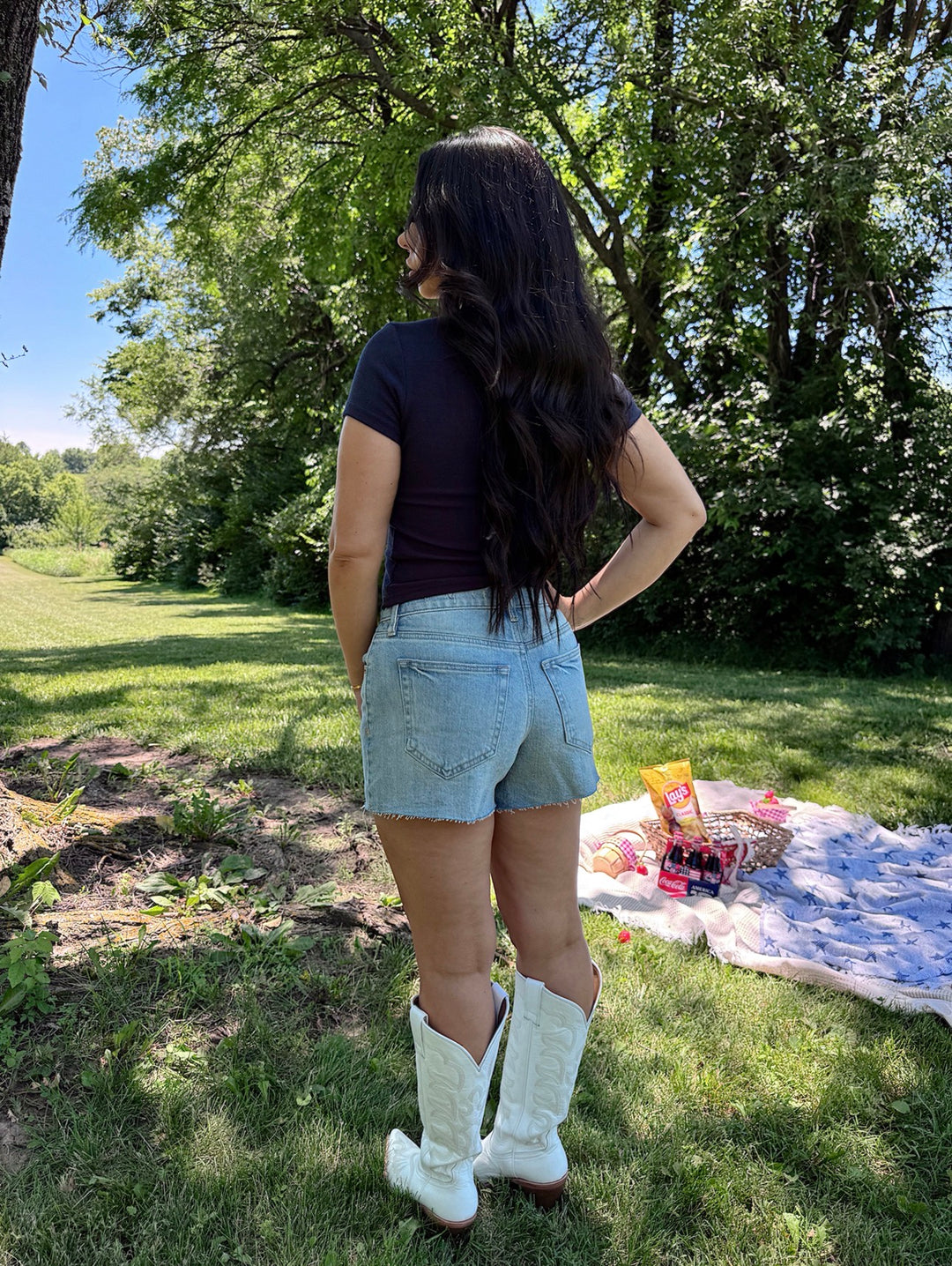 Woods Vintage Wash Denim Shorts