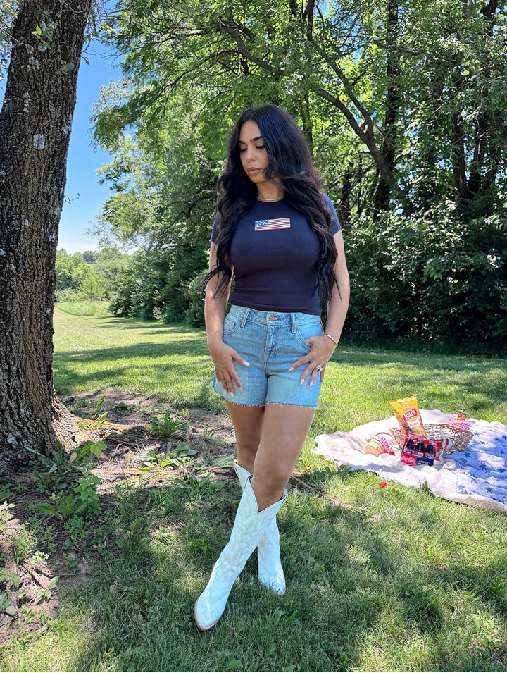 Woods Vintage Wash Denim Shorts