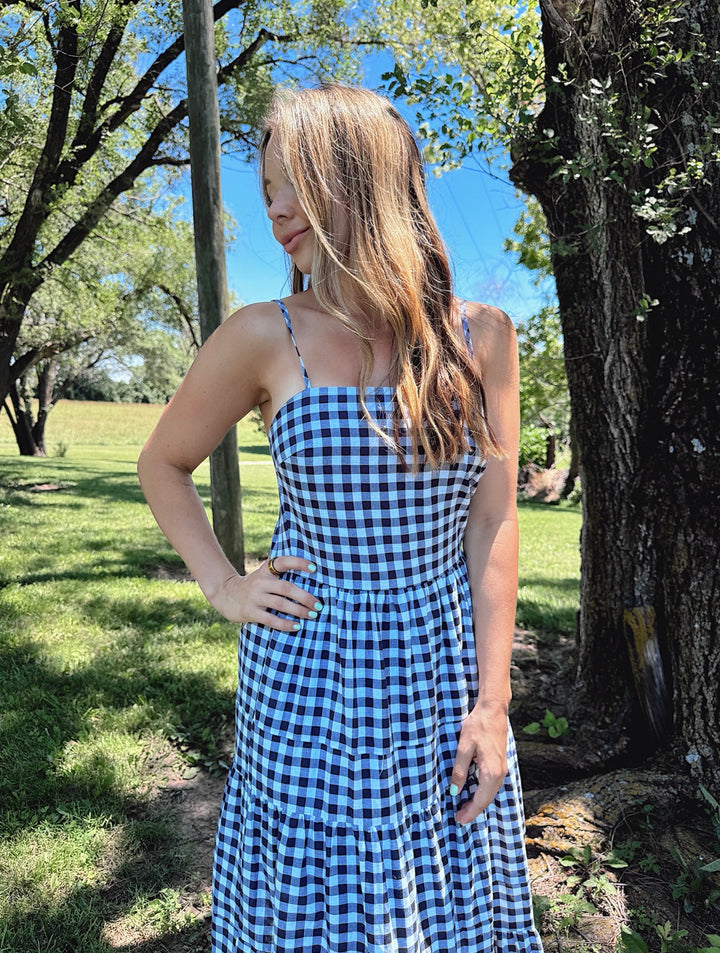 Maisey Gingham Midi Dress