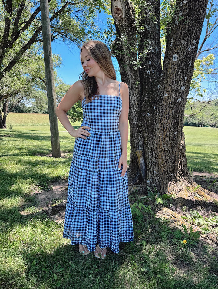 Maisey Gingham Midi Dress