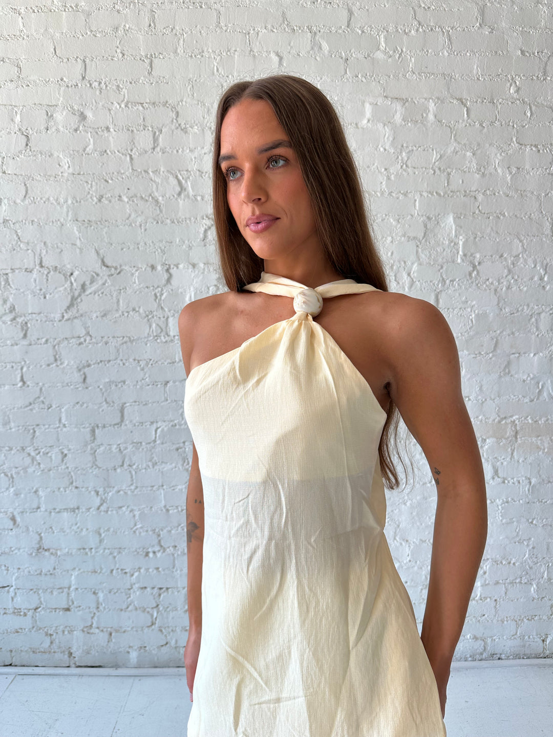 Viv Vanilla Textured One Shoulder Pant Set