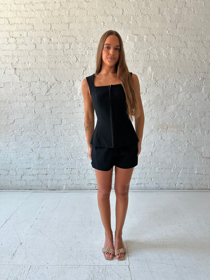 Rickie Black Tailored Two Piece Set