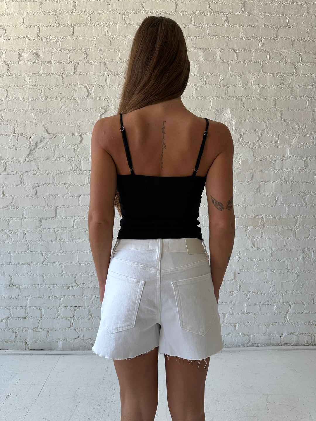Winnie White Wash Denim Shorts