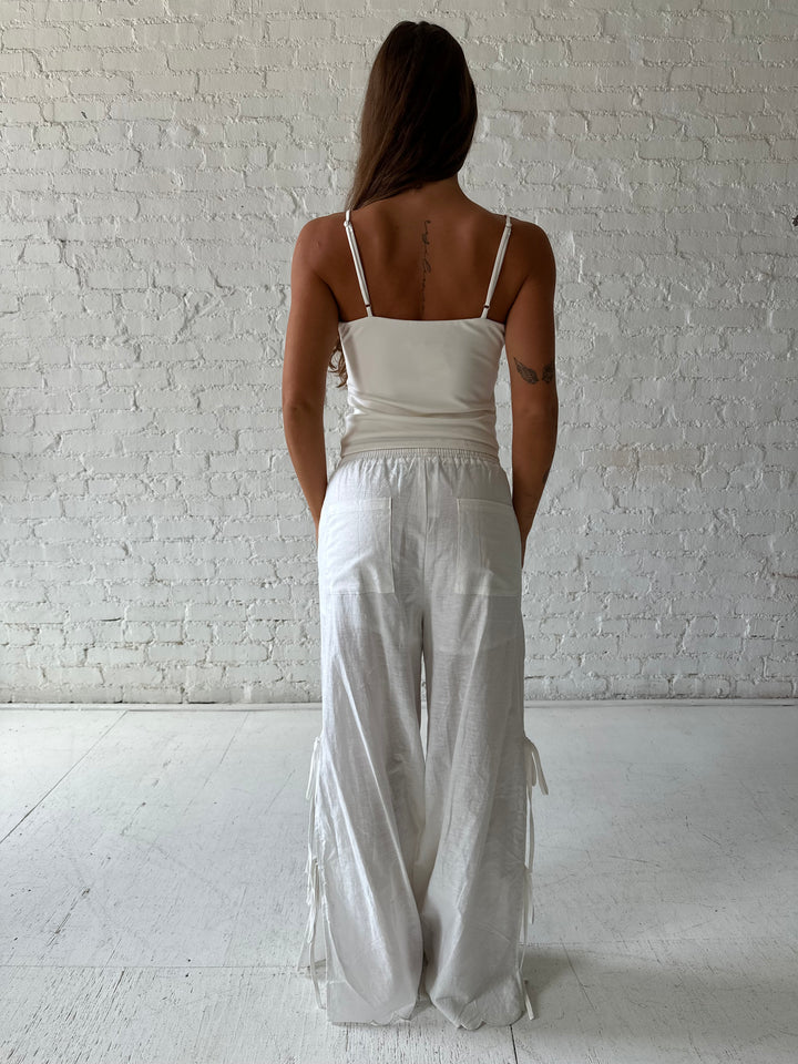 Lora Embroidered Linen Pant