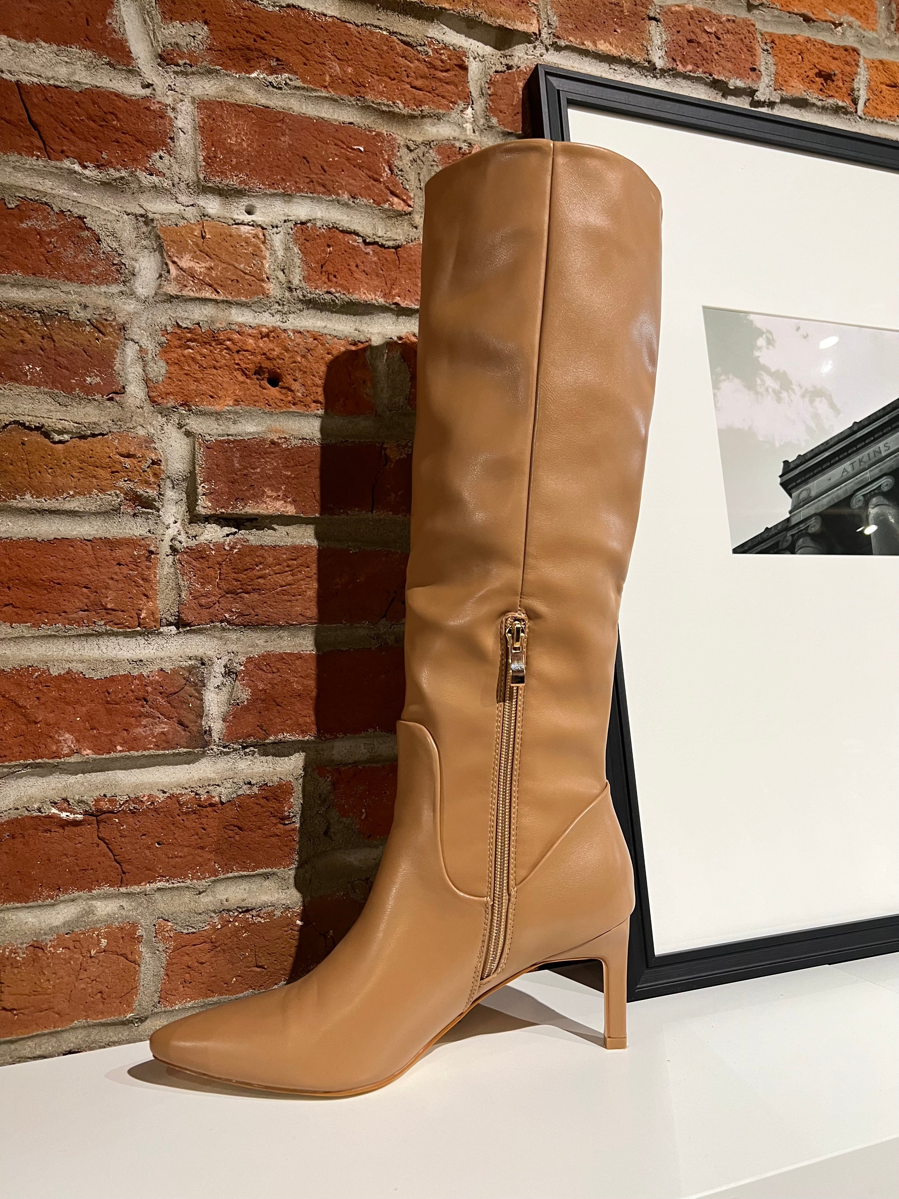 Vera Tan Heeled Boot.