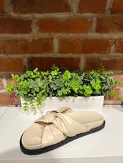 Cove Beige Slide Sandal.