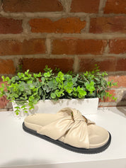 Cove Beige Slide Sandal.