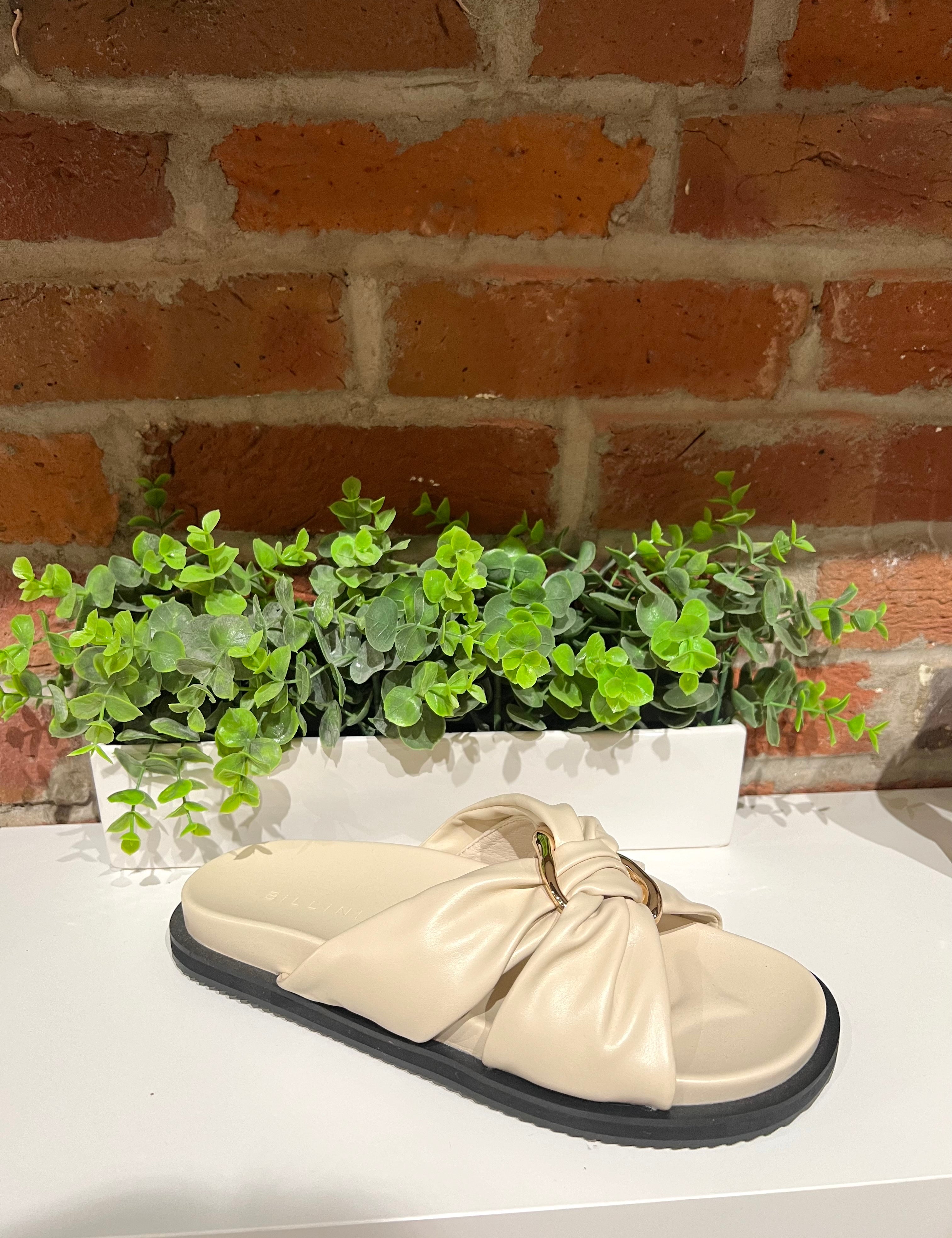 Cove Beige Slide Sandal.