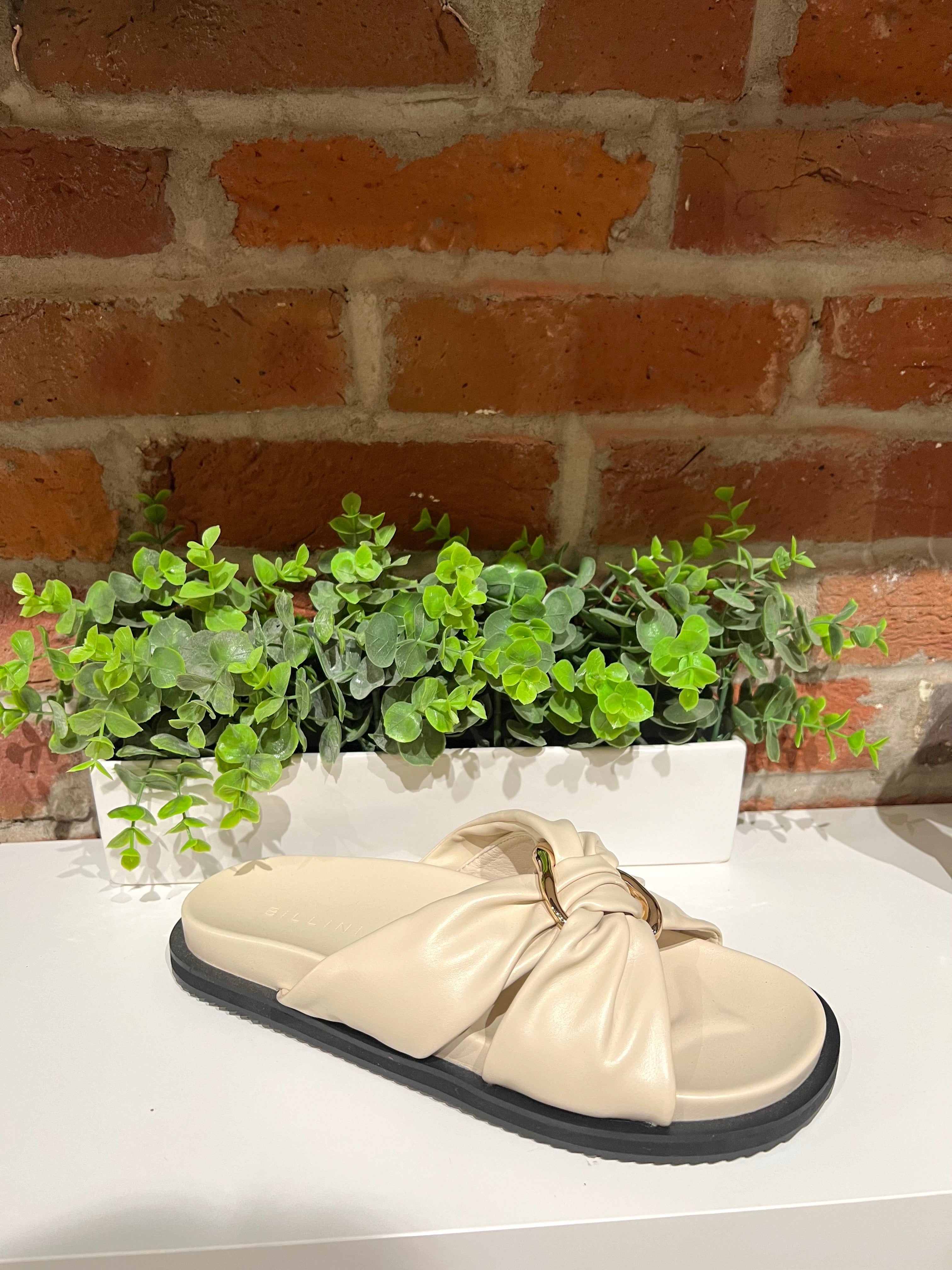 Cove Beige Slide Sandal.
