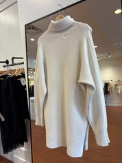 Anya Cream Tunic Ribbed Sweater Mini Dress