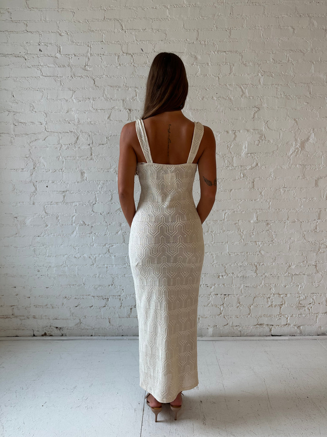 RESTOCKED: Rayne Cream Crochet Knit Maxi Dress