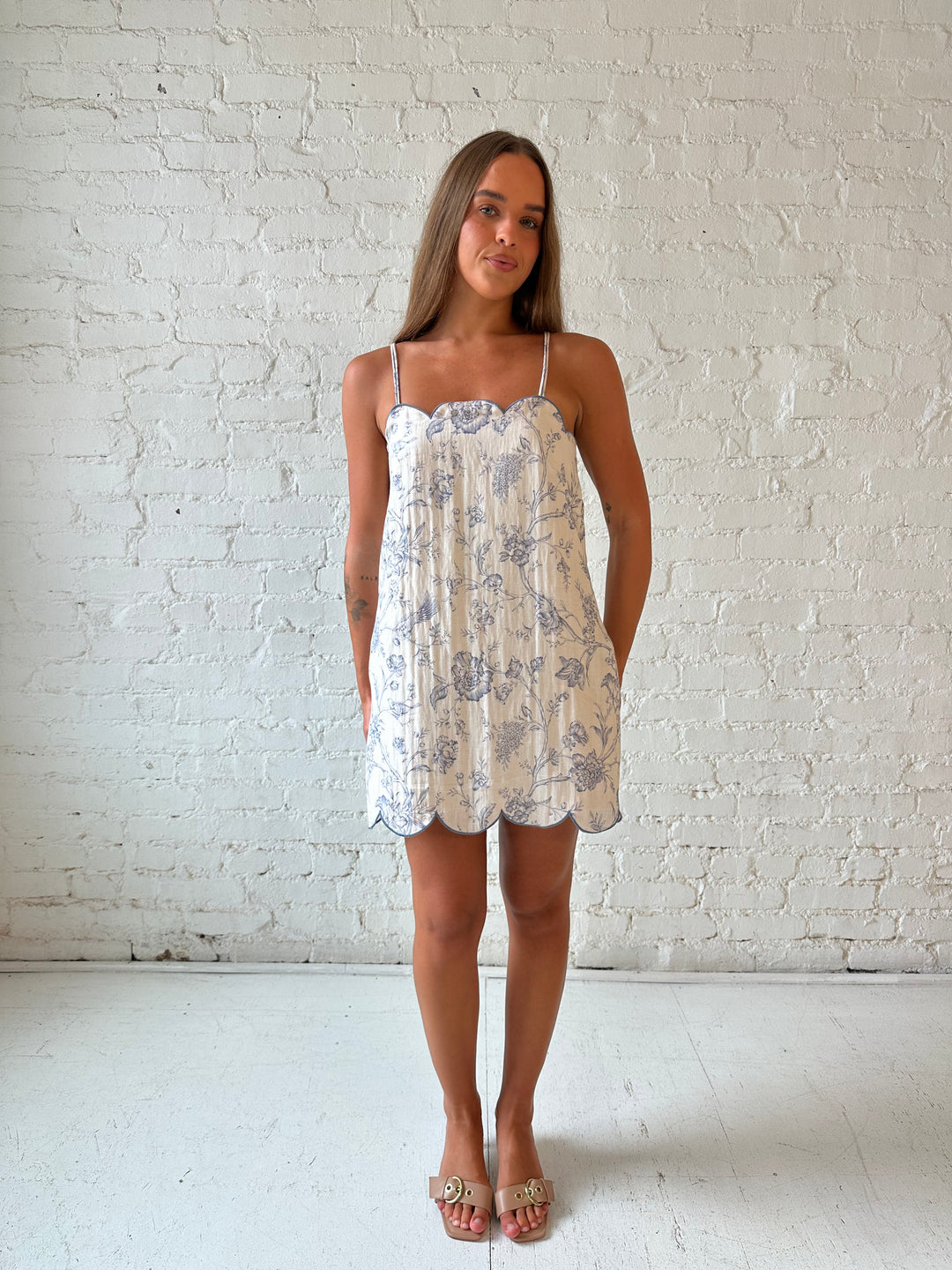 Elodie Blue Floral Mini Dress