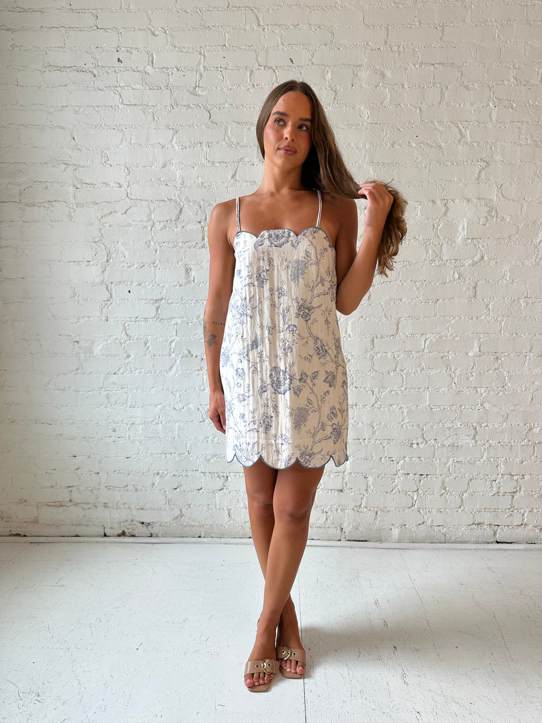 Elodie Blue Floral Mini Dress