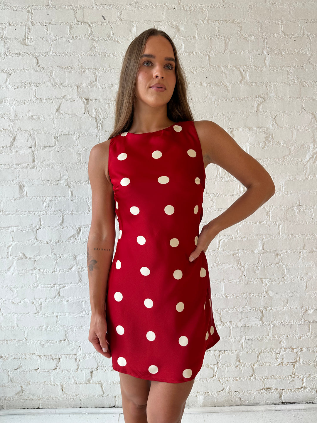 RESTOCKED: Rosie Red Polka Dot Mini Dress