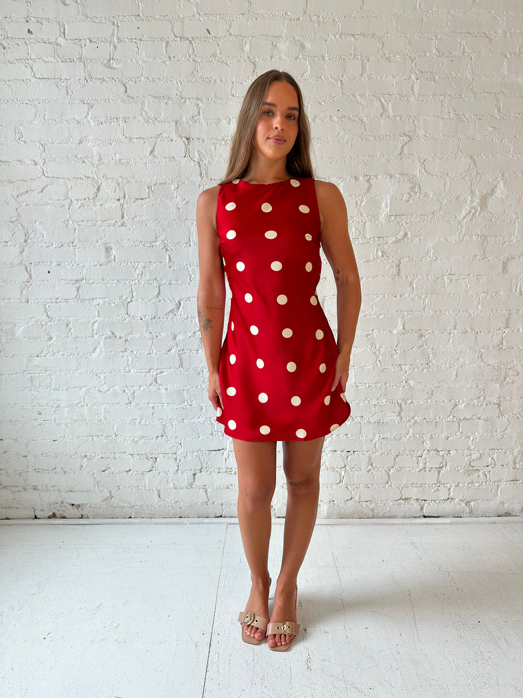 Red Polka Dot Mini Dress