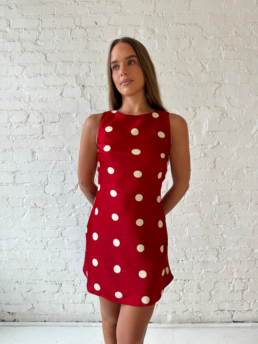 RESTOCKED: Rosie Red Polka Dot Mini Dress