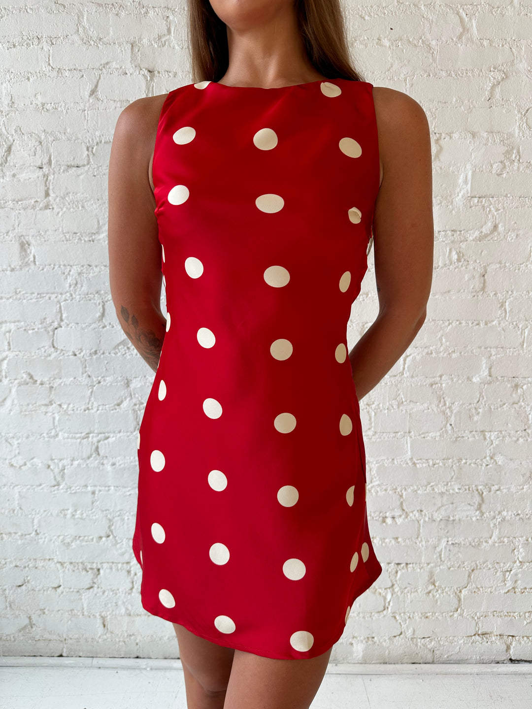 RESTOCKED: Rosie Red Polka Dot Mini Dress