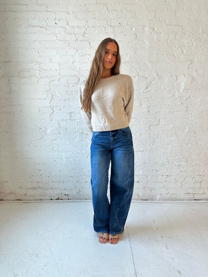 Carmen Medium Wash Barrel Jean