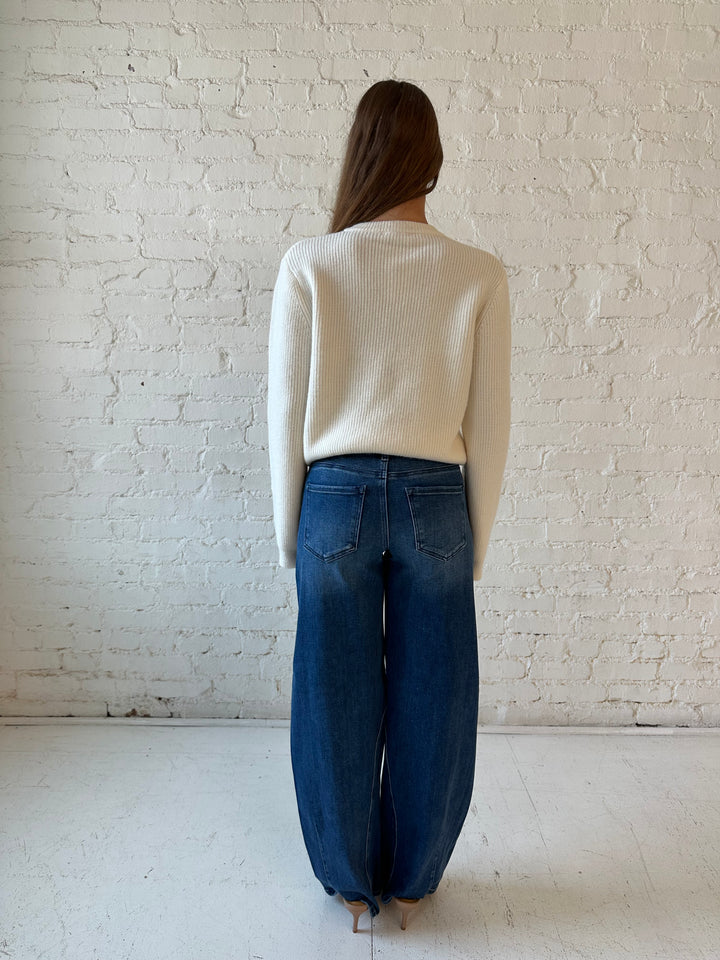 Sylvie Cream Bow Button Cardigan