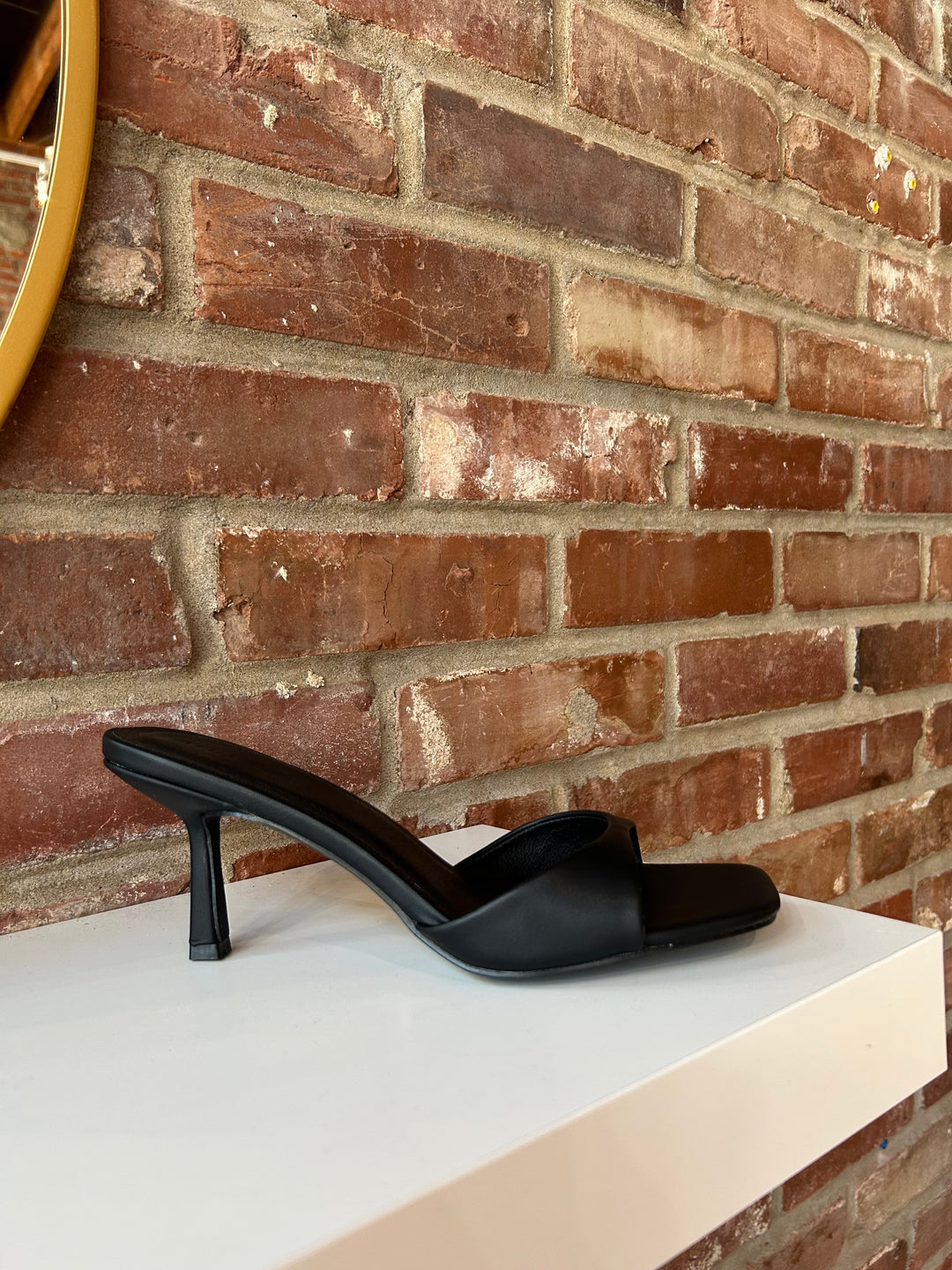 Sloan Open Square Toe Kitten Heel