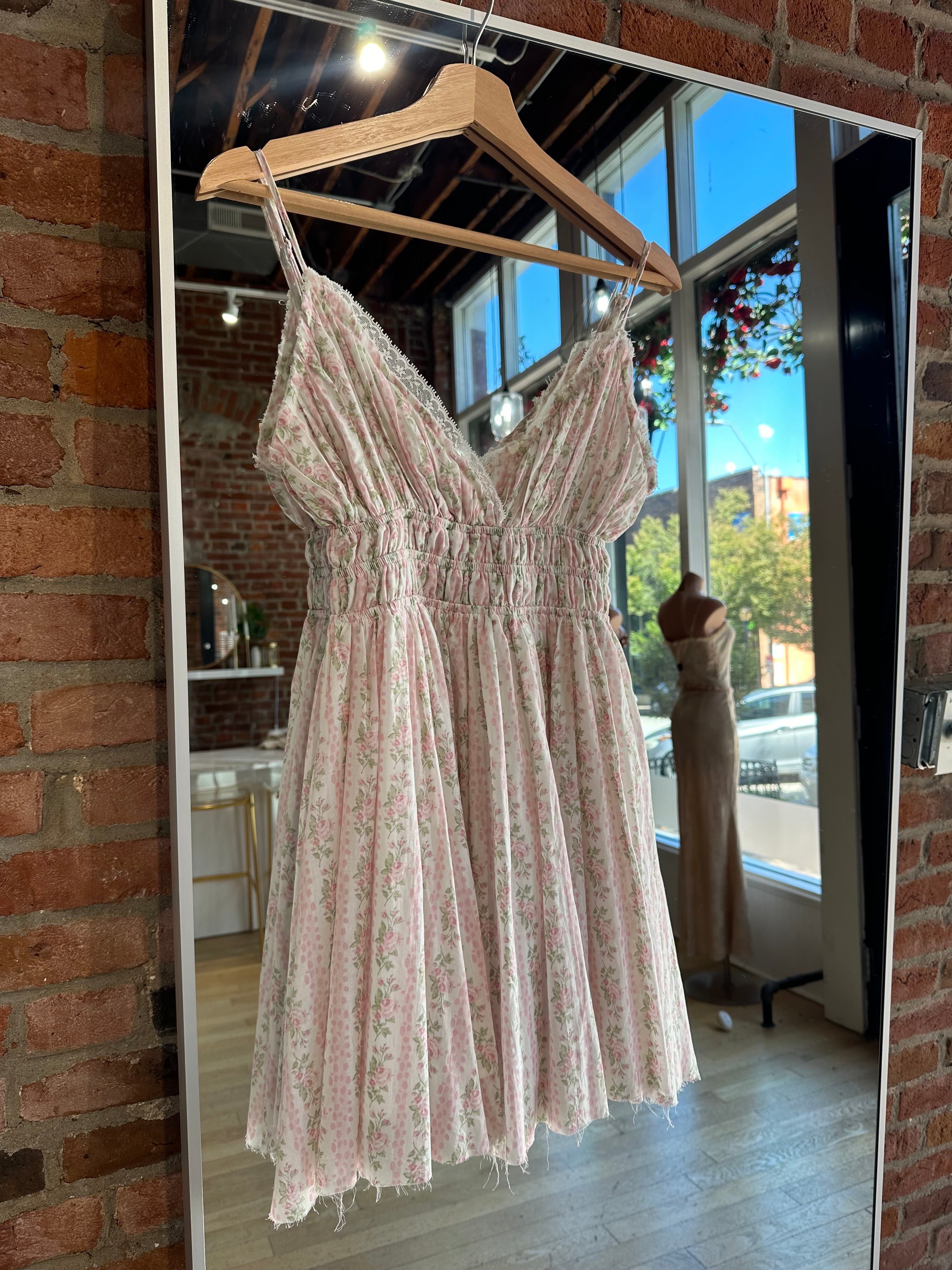 Lunden Baby Pink Floral Mini Dress