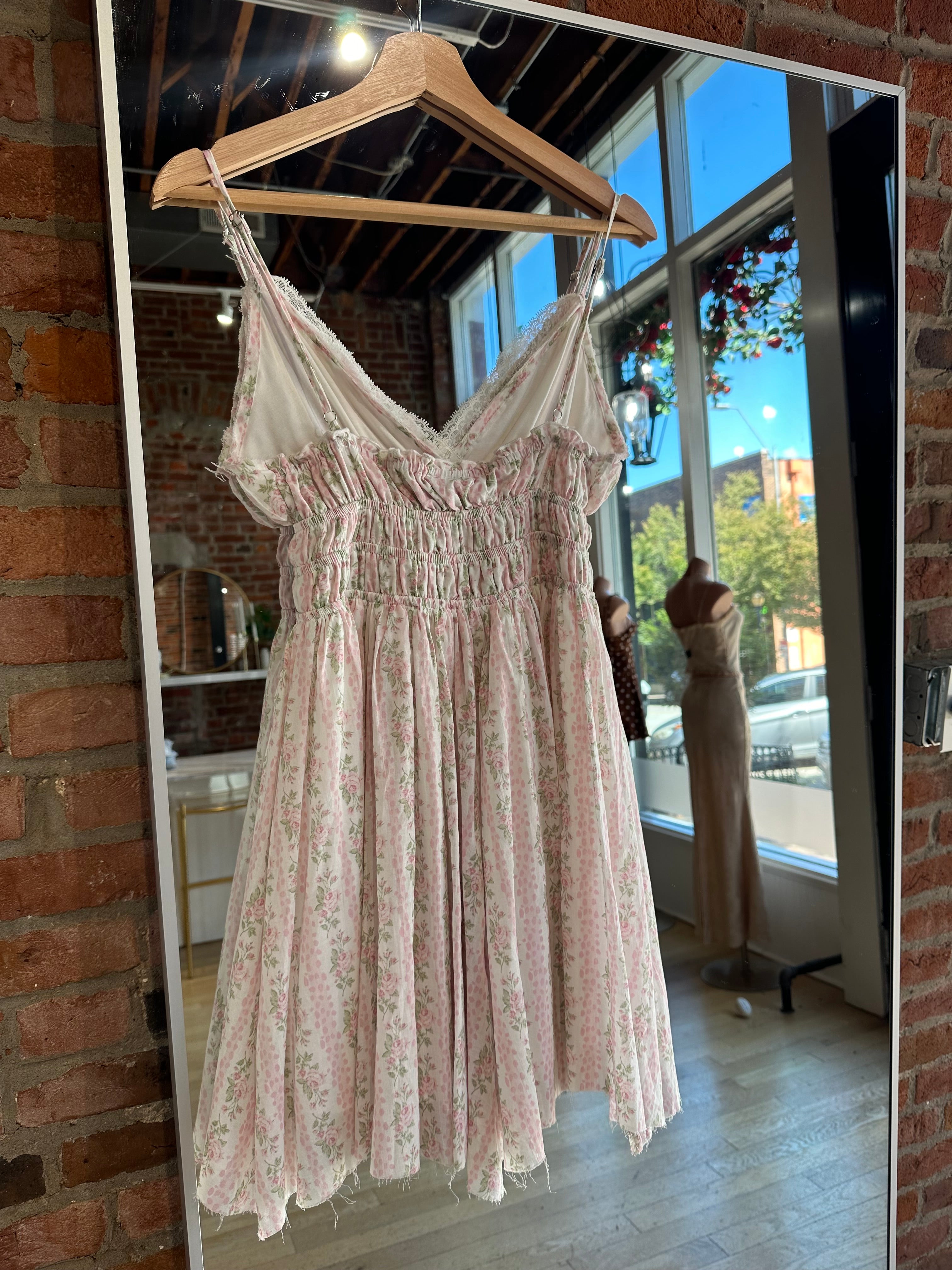 Lunden Baby Pink Floral Mini Dress